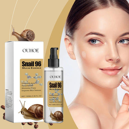 Ouhoe 96% Snail Mucin Skin Care Essence 92% Moisturizer Anti Aging Firming Facial Whitening Repair Dry Serum For Sensitive Skin