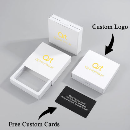 Qitian Personalized Name Necklace With Heart For Women Custom Gold Stainless Steel BlingBling Pendant Custom Iced Out Necklaces