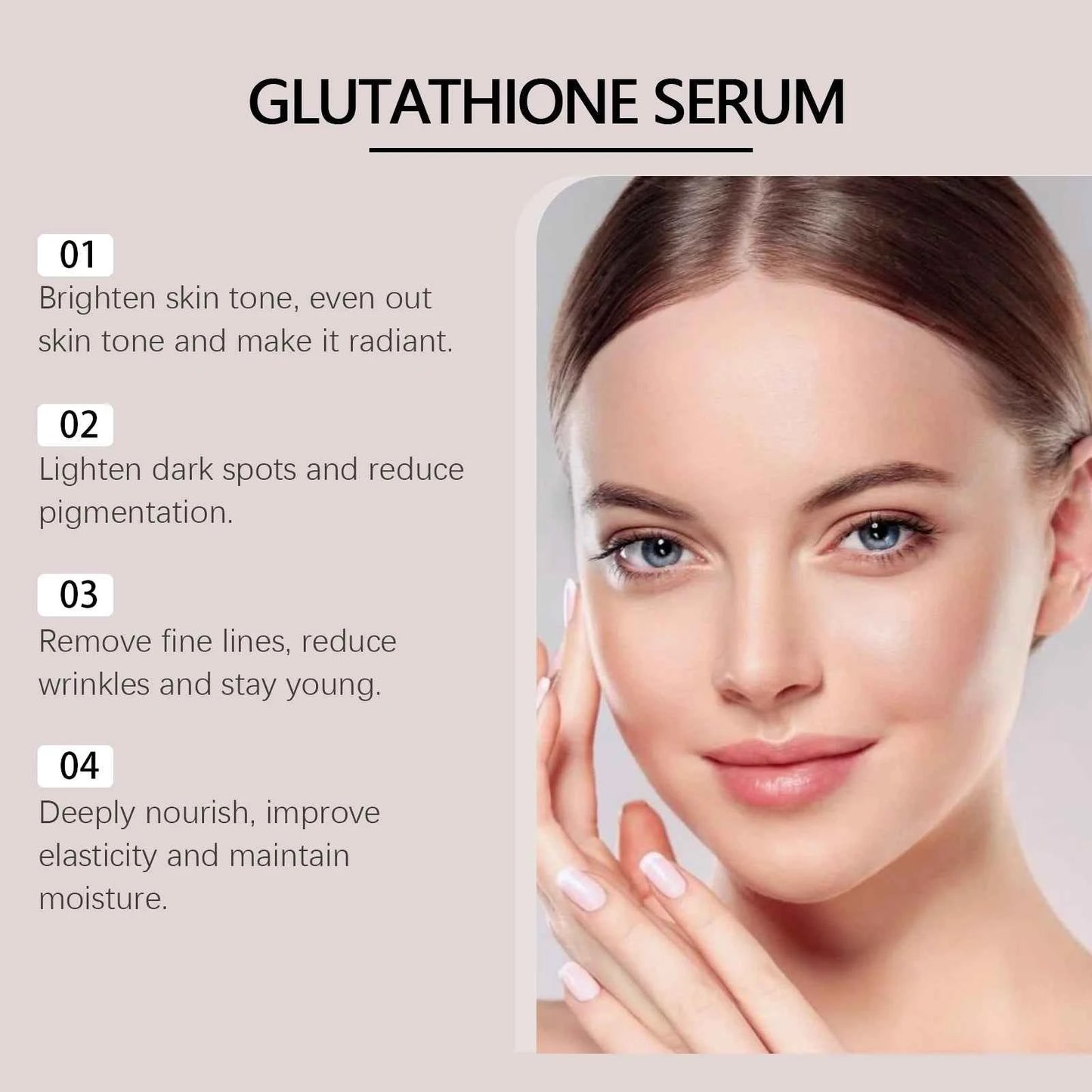 Hoygi 30ml Glutathione Facial Serum Brightening Skin Rejuvenation Moisturize Nourish Improve Skin Elasticity Firming Face Serum