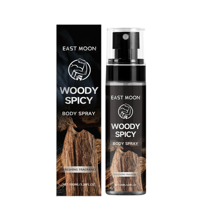 East Moon 100ml Men's Fragrance Spray Sandalwood Deodorant Long Lasting Aroma Refreshing Body Odor Remove Man Perfume Spray