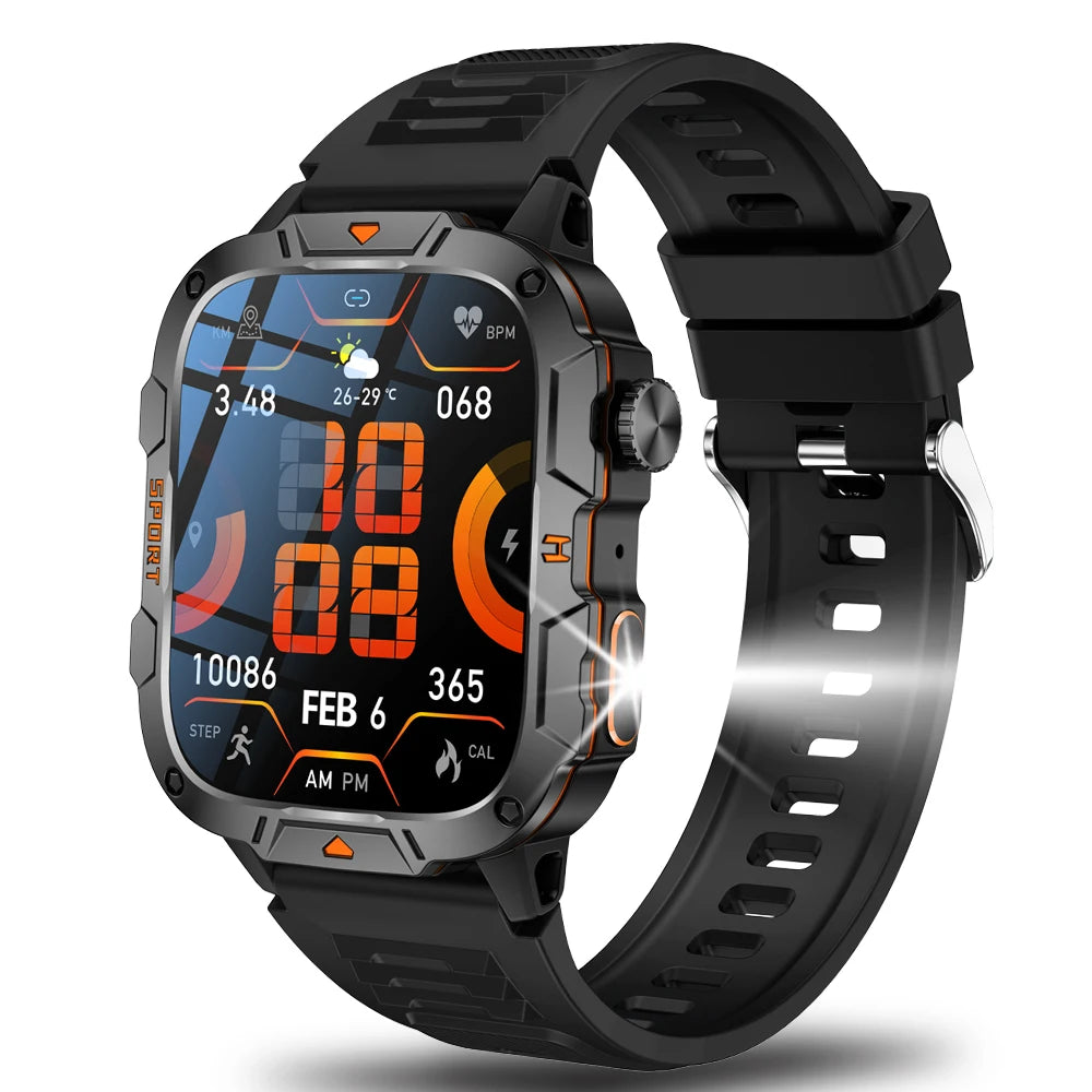 New Full Touch Smart Watch Men For Android Xiaomi Blood Pressure Oxygen Fitness Watch Waterproof LED Flashlight SmartWatch 2024 - AMULET RING STORE