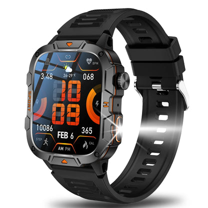 New Full Touch Smart Watch Men For Android Xiaomi Blood Pressure Oxygen Fitness Watch Waterproof LED Flashlight SmartWatch 2024 - AMULET RING STORE