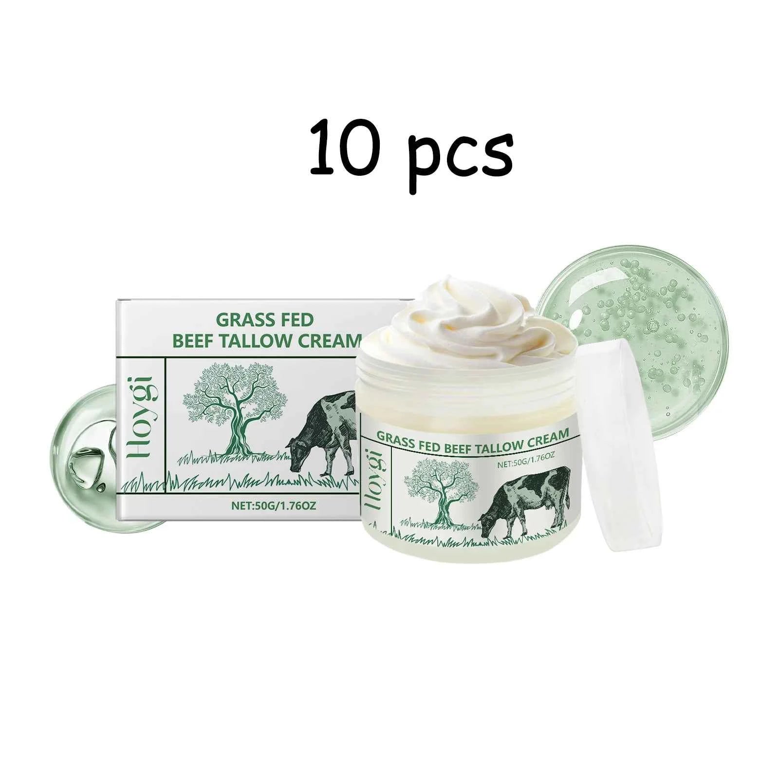 Hoygi Natural Beef Tallow Balm Lasting Moisturizing Improve Skin Texture Enhance Elasticity Smoothing Softening Face Skin Cream