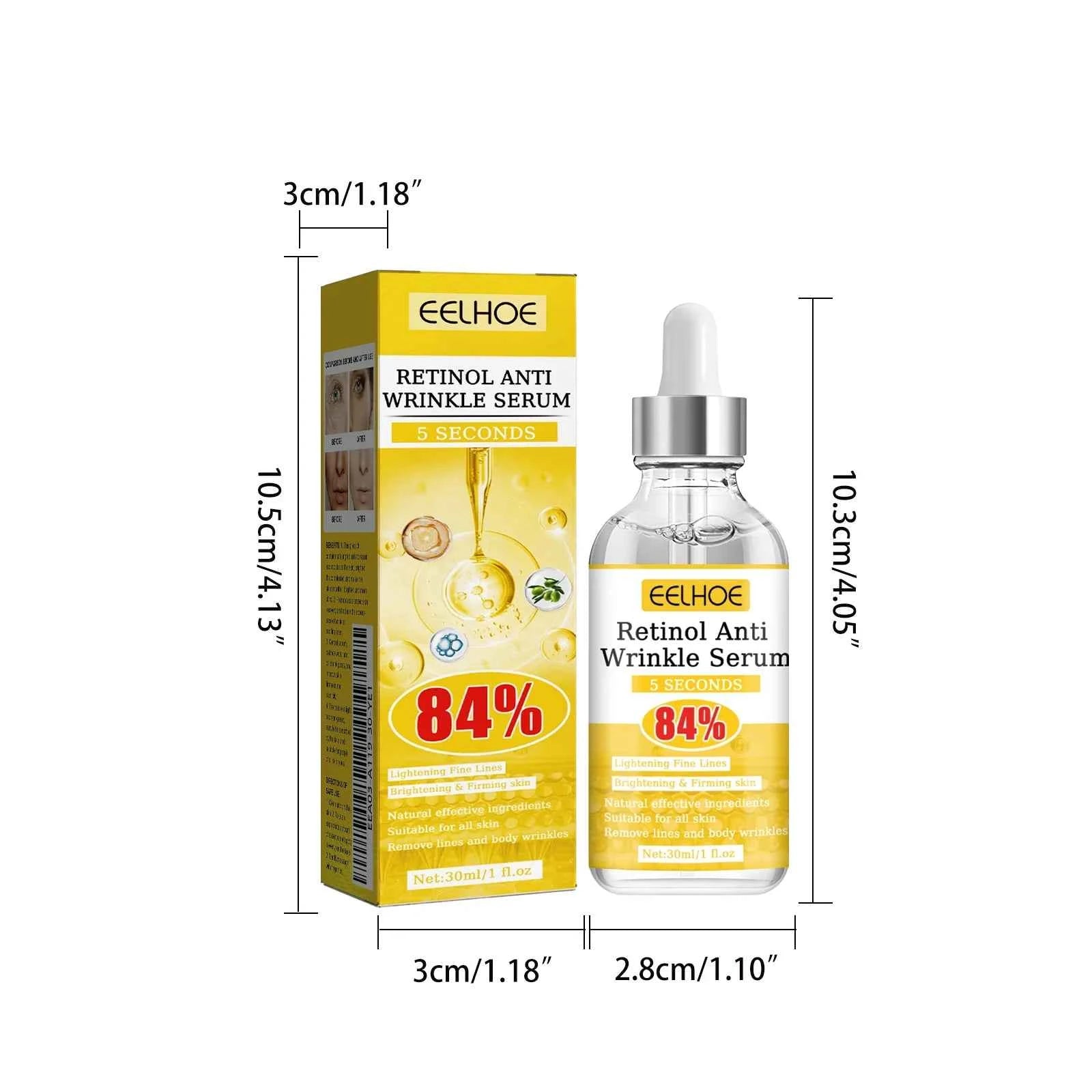 EELHOE Retinol Face Serum Tightening Skin Remove Wrinkles Prevent Aging Moisturizing Smoothing Glowing Skin Tone Face Serum