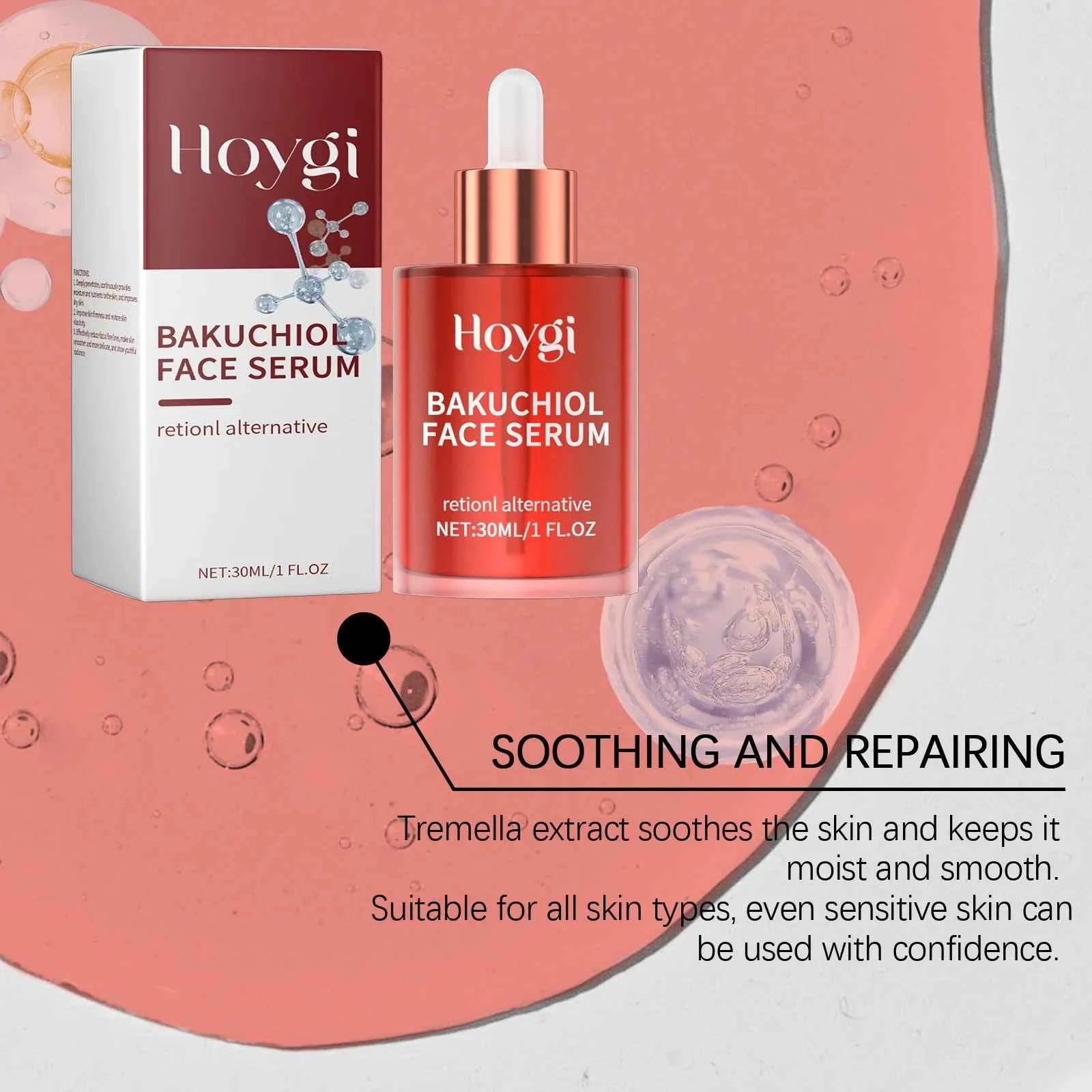 Hoygi Retinol Face Serum Glowing Skin Tone Improve Skin Elasticity Refreshing Texture Anti-aging Moisturizing Facial Serum