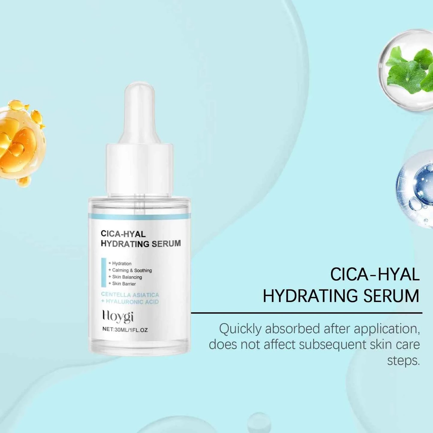 Hoygi 30ml Hyaluronic Acid Hydrating Face Serum Brightening Skin Tone Improve Dullness Moisturizing Face Care Nourish Face Serum