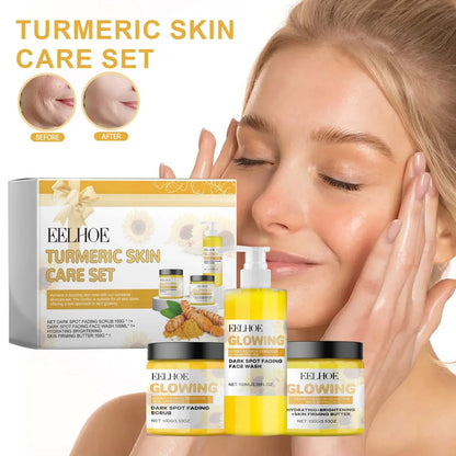 Turmeric Skincare Set Minimize Pores Anti-Aging Firming Skin Maintain Water Oil Balance Hydrating Moisturing Daily Facial Care - AMULET RING STORE