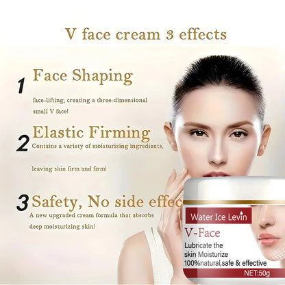 Natural V Face Lifting Cream - Sodium Hyaluronate + Lactic Acid Bacteria Fermentation Light Moisturizing Shaping Firming Small V Face Rejuvenating and Moisturizing Glossy - AMULET RING STORE
