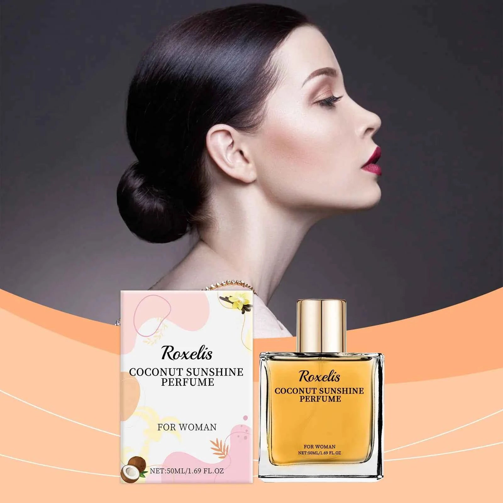 Roxelis Light Vanilla Coconut Perfume Fresh Light Fragrance Lasting Elegant Charming Women Fragrance Convenient Fresh Perfume