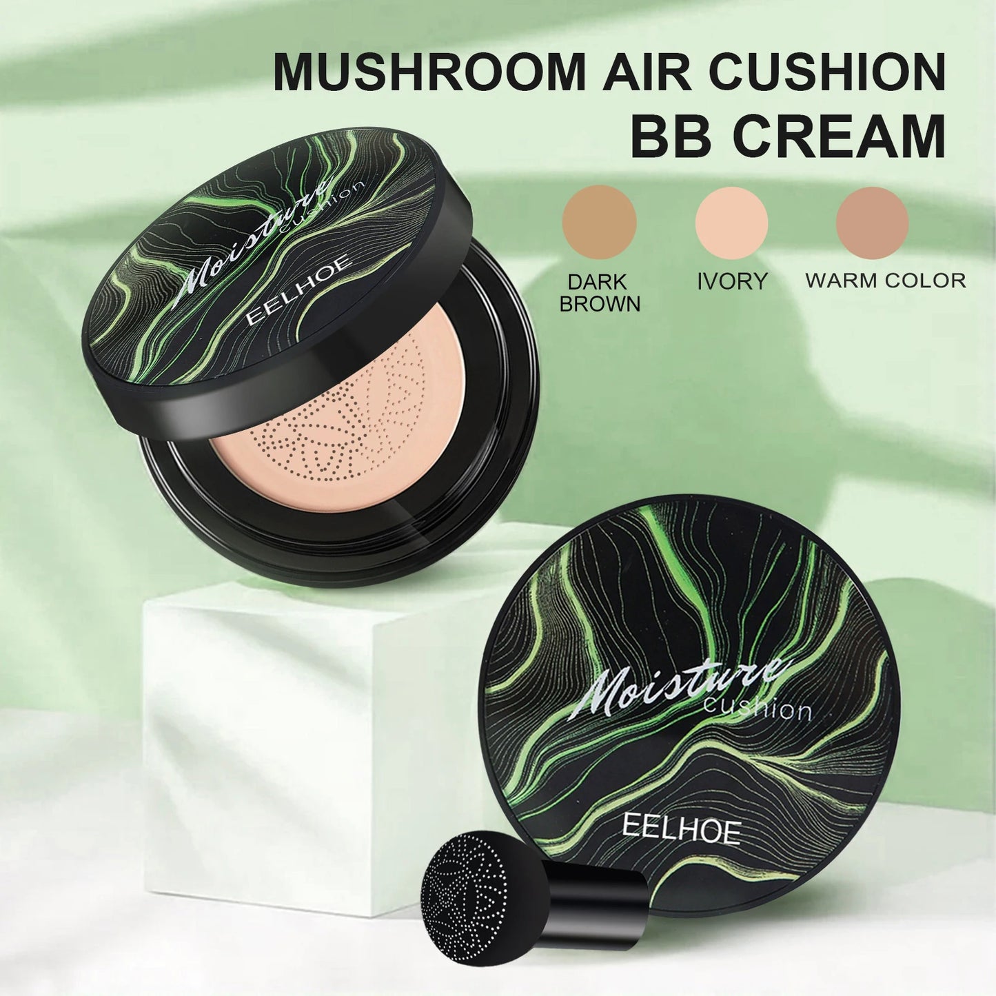 EELHOE Moisturizing Cushion BB Cream Perfect Concealer Glowing Skin Tone Enhance Luster Easy to Operate Lasting Makeup BB Cream - AMULET RING STORE