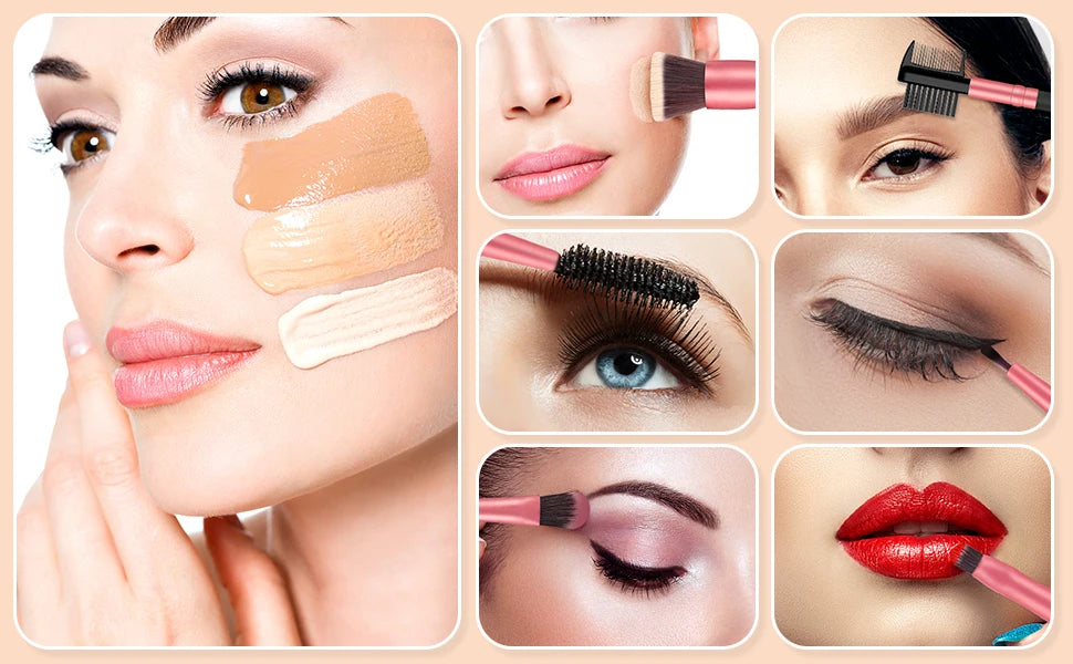 BESTOPE PRO Makeup Brushes Makeup Brush Set - 16 Pcs Premium Synthetic Foundation Concealers Eye Shadows Make Up Brushes set,Eye - AMULET RING STORE