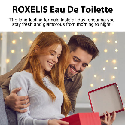 Roxelis 50ml Gentlemen Perfume Eau De Toilette Lasting Woody Fragrance Remove Bad Odor for Dating Bussiness Gift Men Body Spray