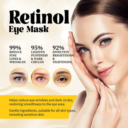 Hoygi Retinol Eyes Mask Moisturizing Remove Dark Circle Fade Fine Line Anti-aging Firming Lifting Smoothing Eye Skin Care Mask
