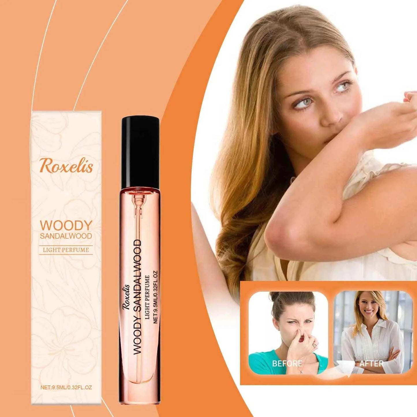 Roxelis Wooden Sandalwood Eau De Toilette Wristband Leave Fragrance Natural Fresh Wood Sandalwood Small Group Atmosphere Perfume