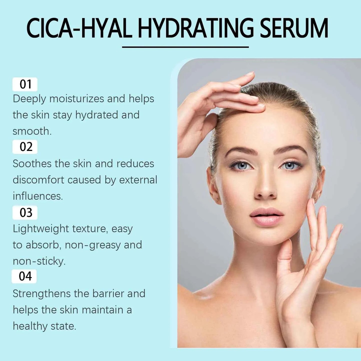 Hoygi 30ml Hyaluronic Acid Hydrating Face Serum Brightening Skin Tone Improve Dullness Moisturizing Face Care Nourish Face Serum