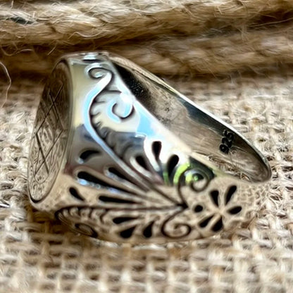 925 Sterling Silver Seal of Suleiman Handmade Men Ring