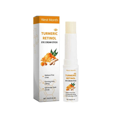 West Month 5g Turmeric Retinol Remove Dark Circles Eye Cream Stick  Anti Eye Bags Puffiness Brightener Moisturizing Eye Cream