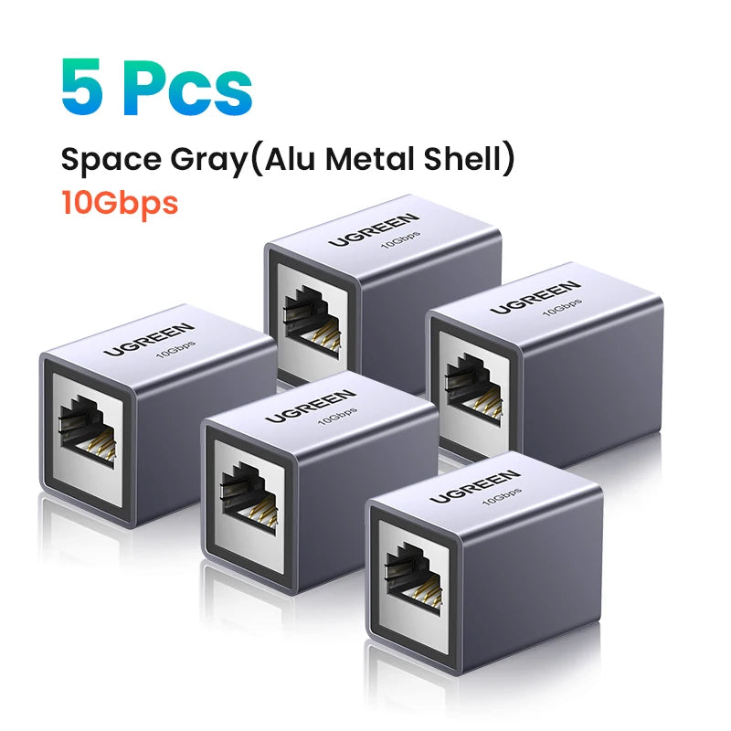 UGREEN RJ45 Connector 10Gbps Network Extender Extension for Cat8 Cat7 Cat6 Ethernet Cable Adapter Gigabit Female to Female