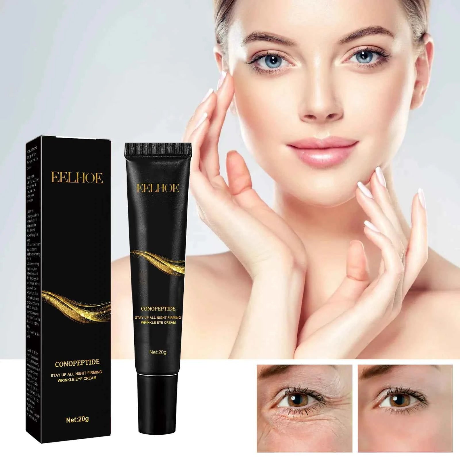 EELHOE Instant Eye Bag Removal Cream Collagen Removal Wrinkles Firming Skin Fade Fine Lines Brighten Dark Circle Anti Puffiness