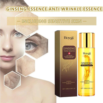 Hoygi 120ml Ginseng Anti Wrinkles Face Serum Fade Fine Lines Repair Face Dullness Hydration Brighten Moisturizing Facial Serum