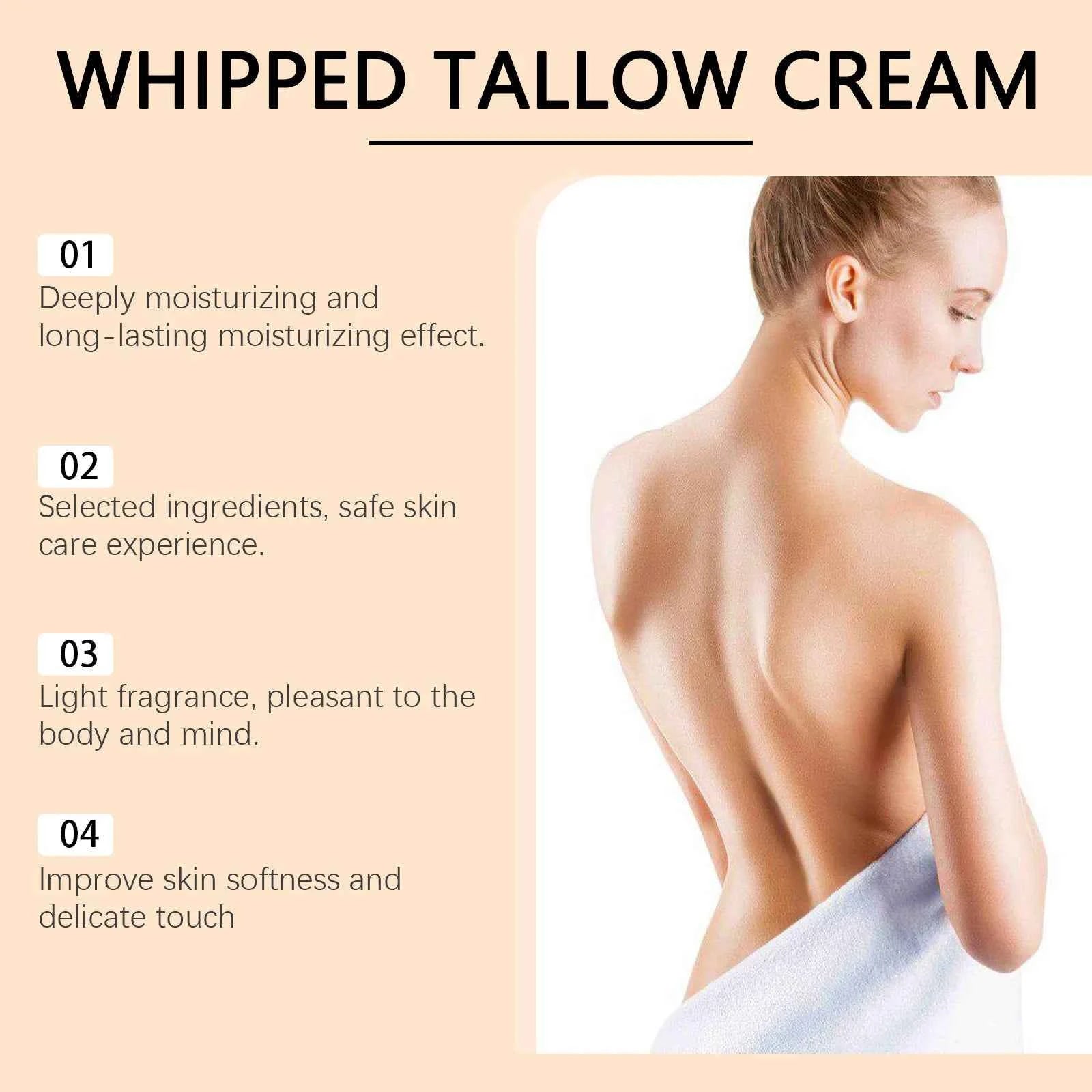 Woodsleep 114g Beef Tallow Nourish Face Cream Moisturizing Refreshing Facial Skin Soothing Hydrate Improve Rough Dry Skin Cream