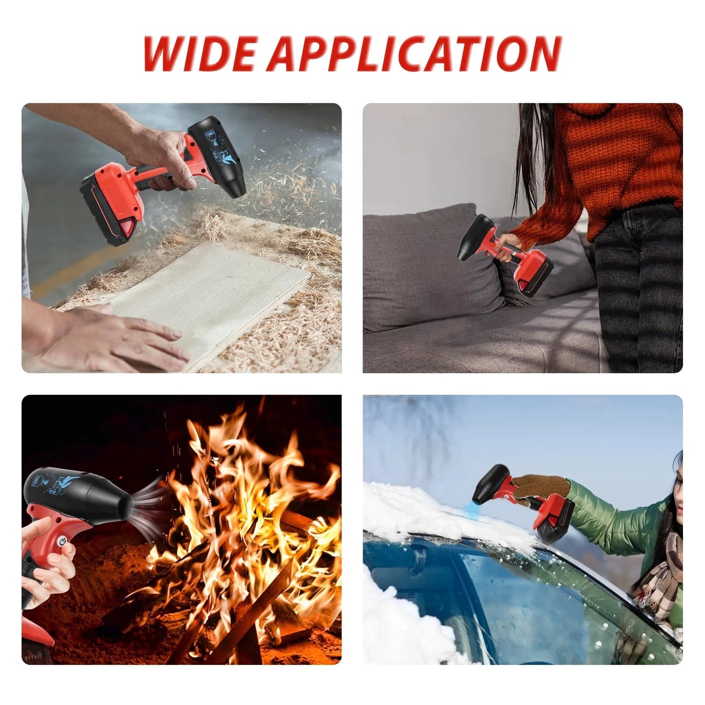 Brushless Jet Blower For Milwaukee 18V Battery 130000RPM 4-Speed Control Violent Turbo Fan Electric Air Duster (No Battery) - AMULET RING STORE