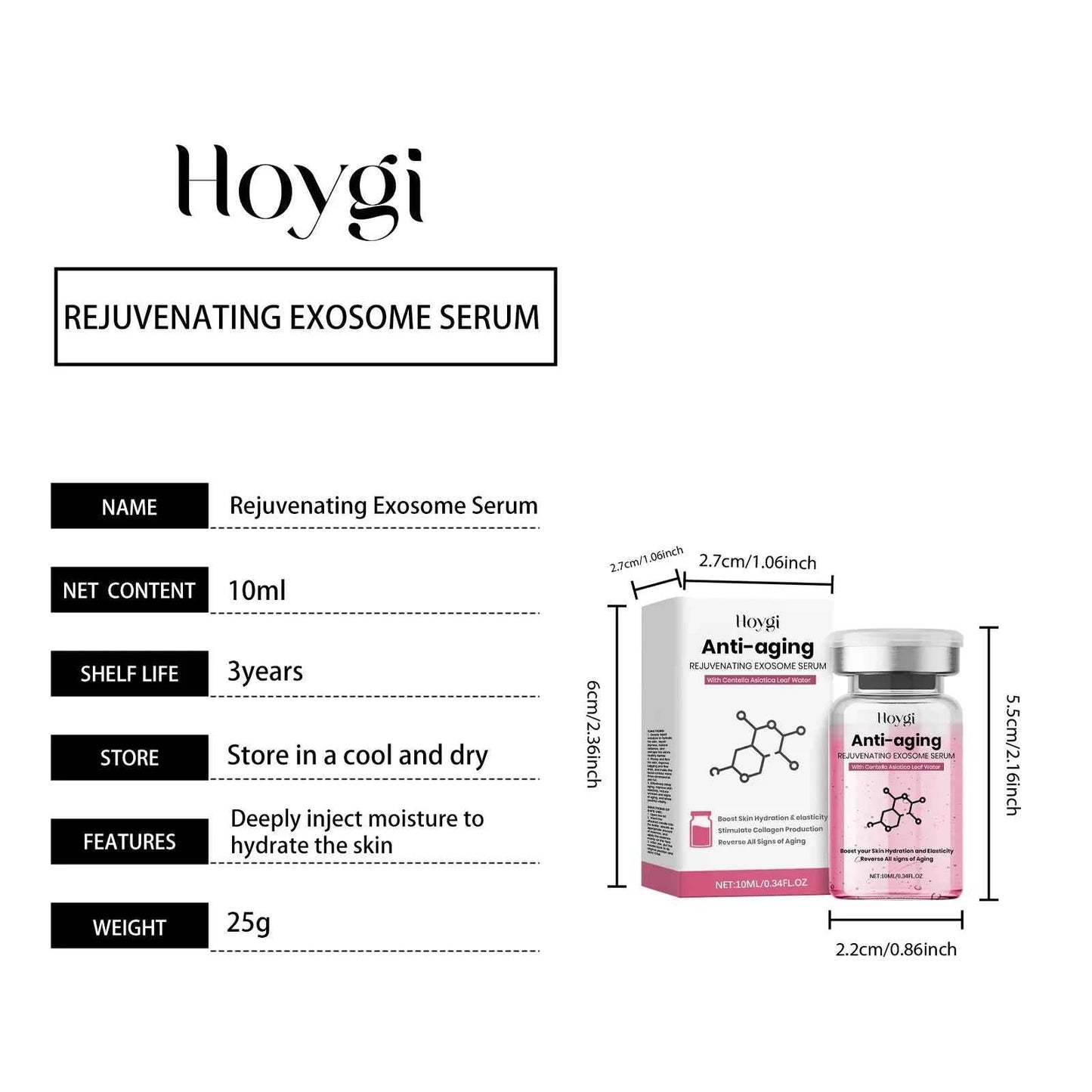 Hoygi 10ml Nourishing Niacinamide Serum Moisturizing Face Care Hydrating Skin Rejuvenating Firm Facial Skin Lifting Serum