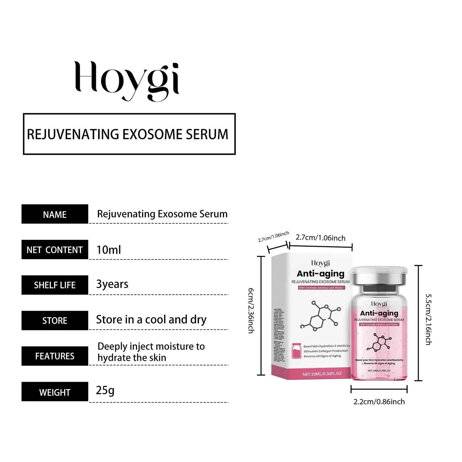 Hoygi 10ml Nourishing Niacinamide Serum Moisturizing Face Care Hydrating Skin Rejuvenating Firm Facial Skin Lifting Serum