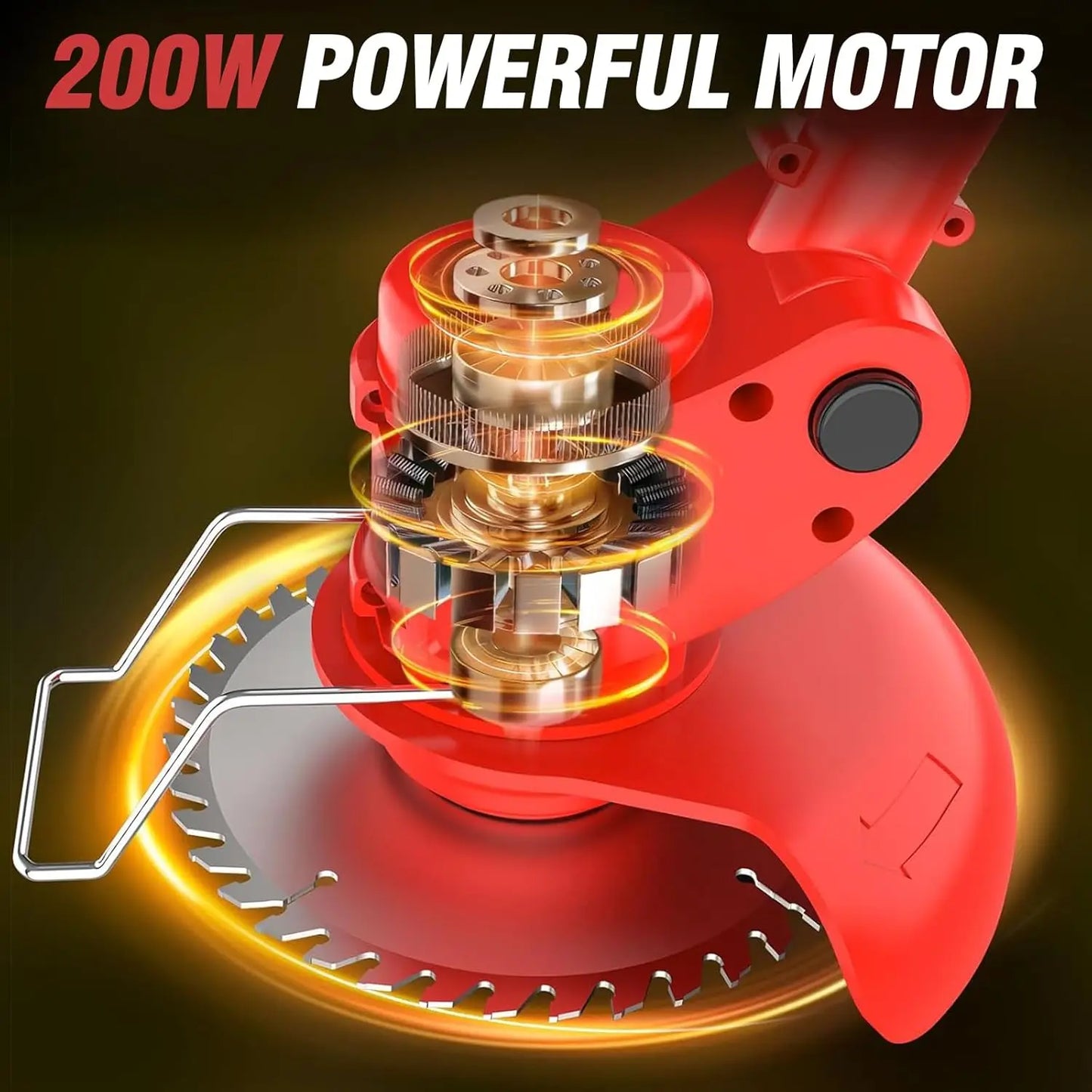 2025 latest small portable cordless electric lawn mower/weeding machine with 2 high-capacity lithium batteries and 3 blades, man