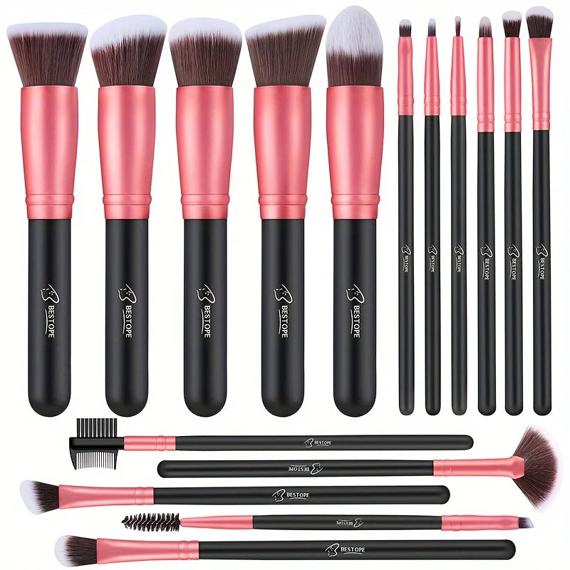 BESTOPE PRO Makeup Brushes Makeup Brush Set - 16 Pcs Premium Synthetic Foundation Concealers Eye Shadows Make Up Brushes set,Eye - AMULET RING STORE