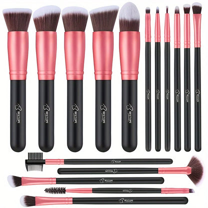 BESTOPE PRO Makeup Brushes Makeup Brush Set - 16 Pcs Premium Synthetic Foundation Concealers Eye Shadows Make Up Brushes set,Eye - AMULET RING STORE