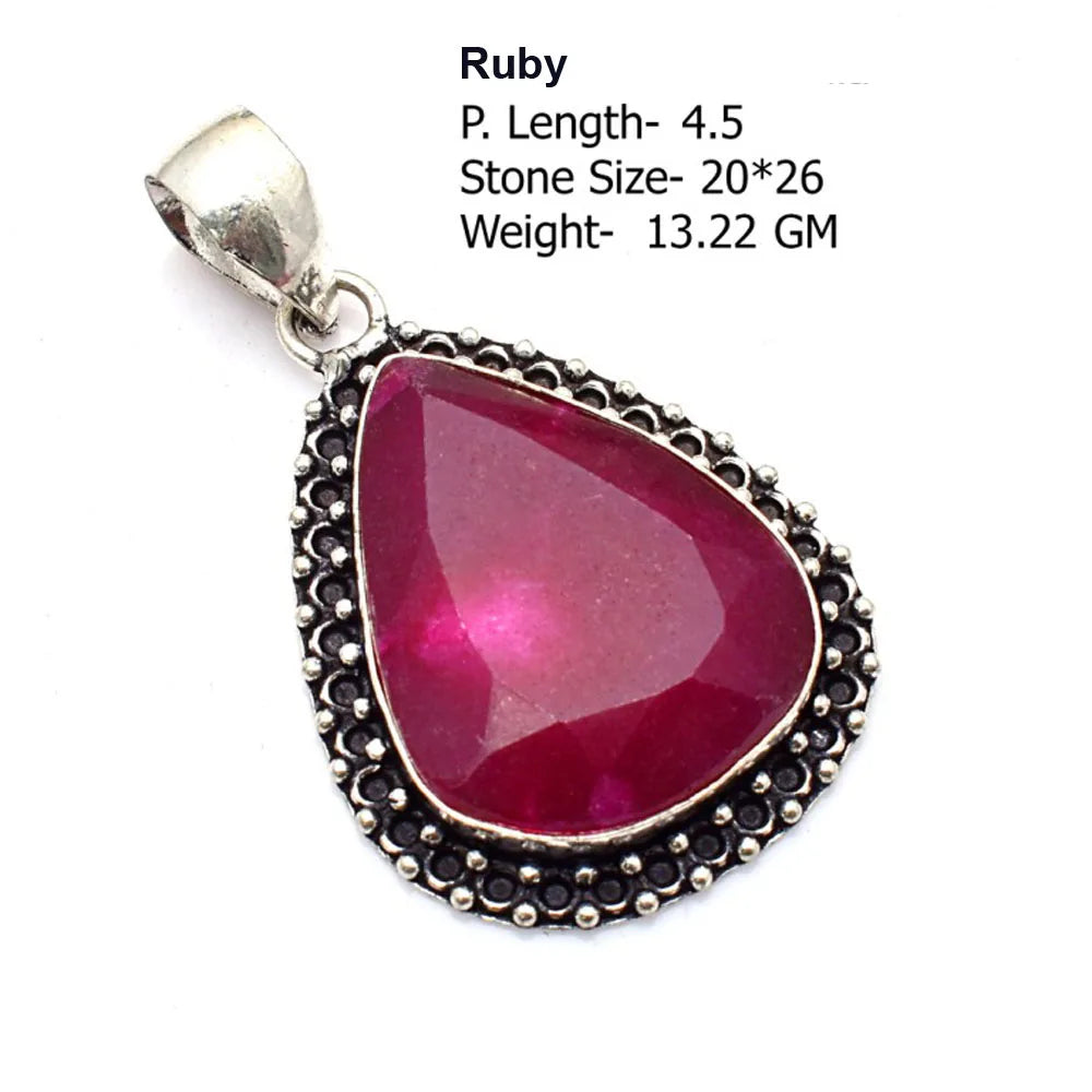 Genuine Labradorite Rutile Topaz Lapis Jasper  Pendant