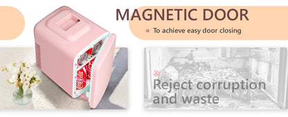 SIMZLIFE 4L Mini Fridge with Freezer Single Door Cold Refrigerators