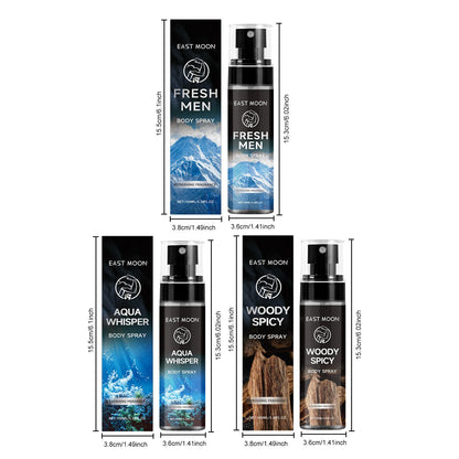 East Moon 100ml Men's Fragrance Spray Sandalwood Deodorant Long Lasting Aroma Refreshing Body Odor Remove Man Perfume Spray