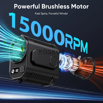 Portable Waist Fan, 10 Speed Fan with LED Light, Hands-Free Wearable Dual Clips Fans & Power Bank, for Camping, Outdoor, Jobsite