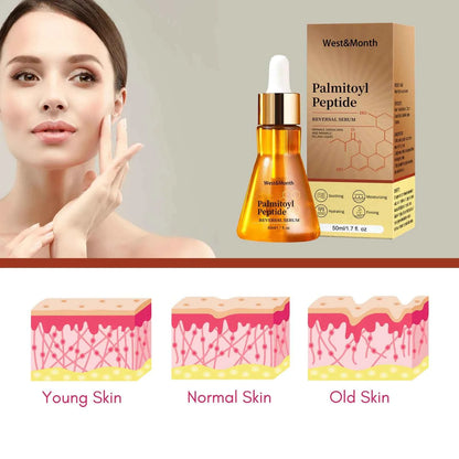 West&Month 50ml Palmitoyl Peptide Firming Facial Serum Hydrating Brightening Smooth Wrinkles Fine Lines Tightening Face Essence