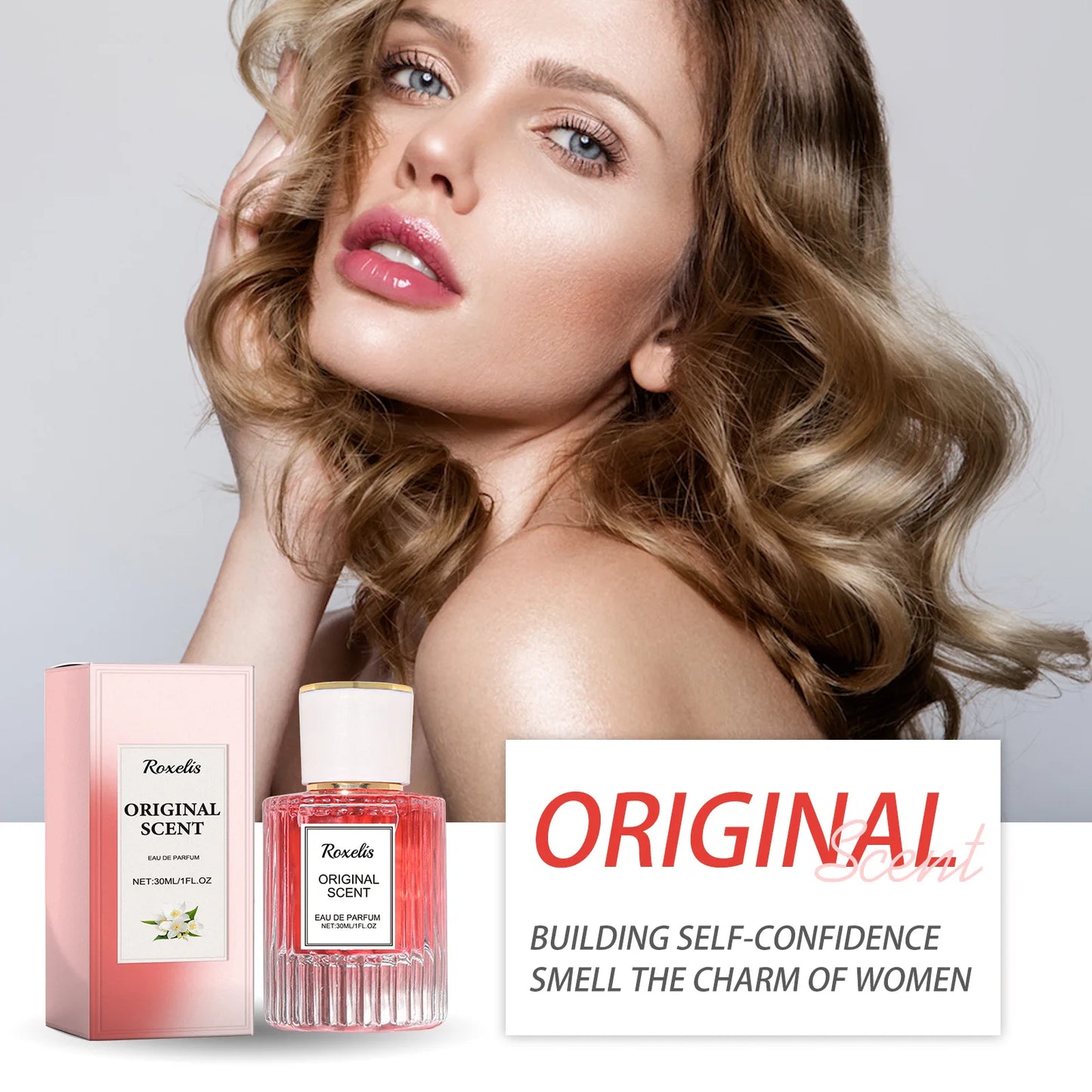 Roxelis 30ml Jasmine Pheromone Perfume Long Lasting Scent Sexy Floral Daily Dating Attracting Flirting Mist Body Aroma Perfume