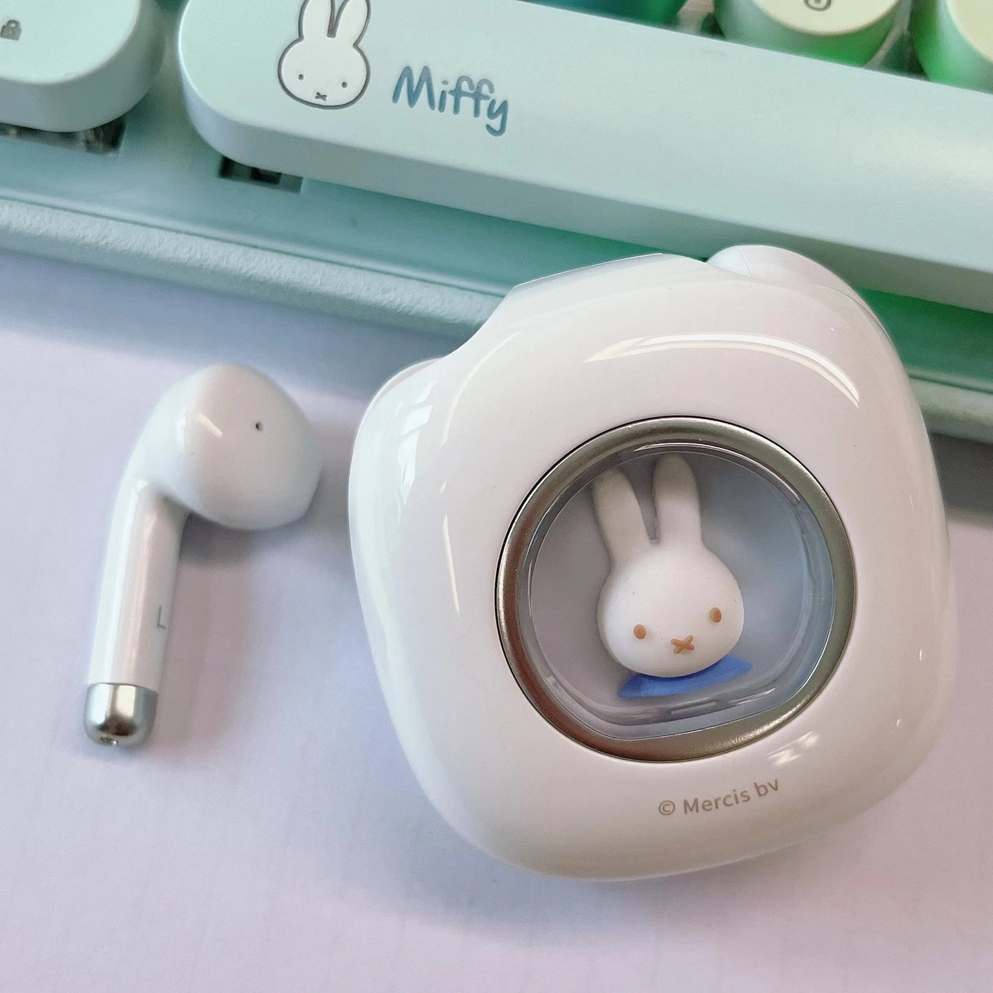 Miffy Bluetooth Wireless EarBuds Headset TWS Bluetooth 5.3 Touch Control Long Standby Earbud HiFi Stereo Headphones With Light - AMULET RING STORE