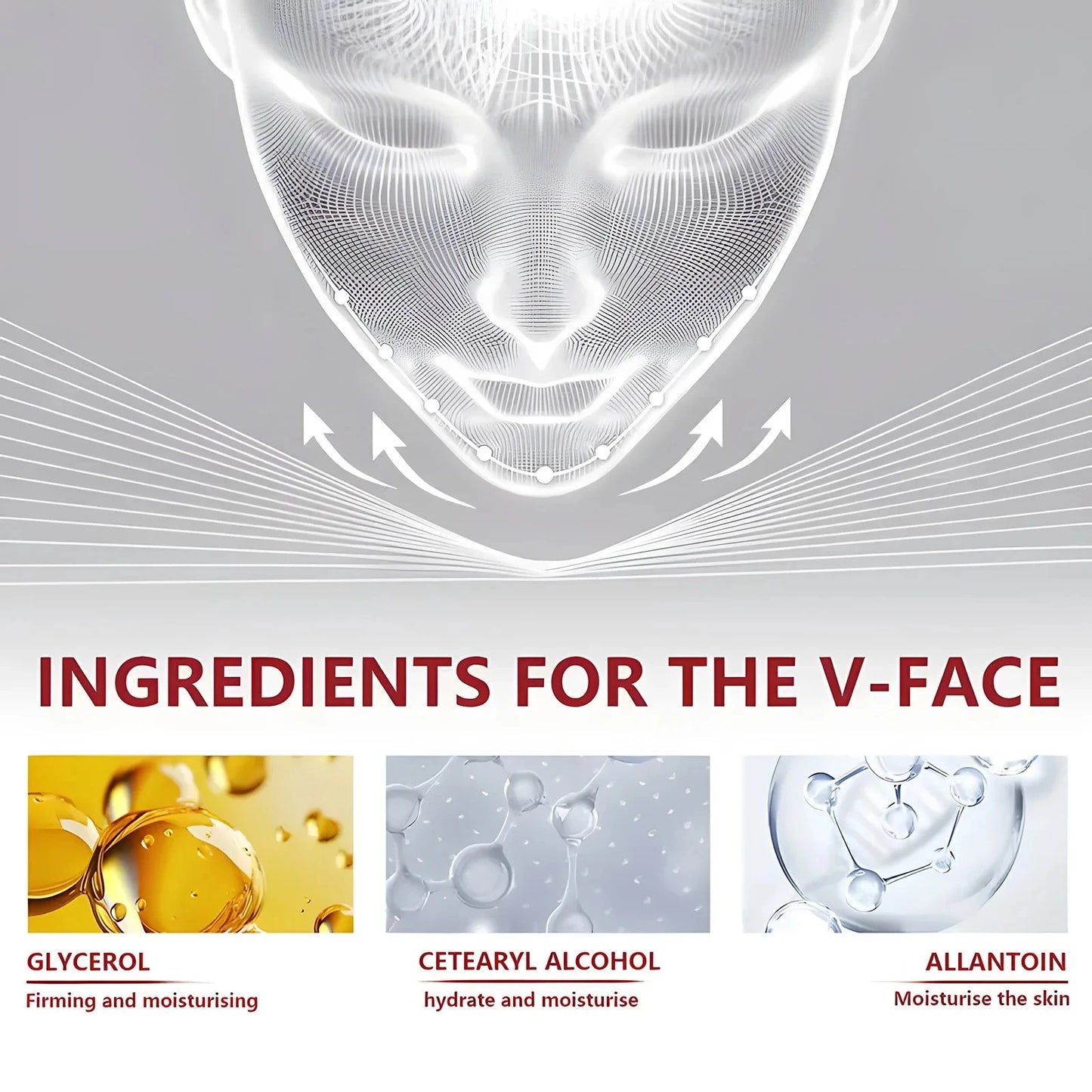 Natural V Face Lifting Cream - Sodium Hyaluronate + Lactic Acid Bacteria Fermentation Light Moisturizing Shaping Firming Small V Face Rejuvenating and Moisturizing Glossy - AMULET RING STORE