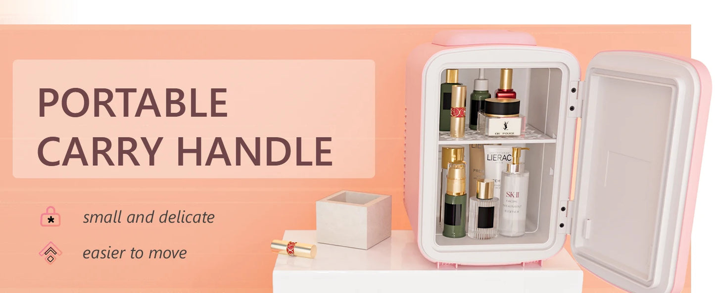 SIMZLIFE 4L Mini Fridge with Freezer Single Door Cold Refrigerators