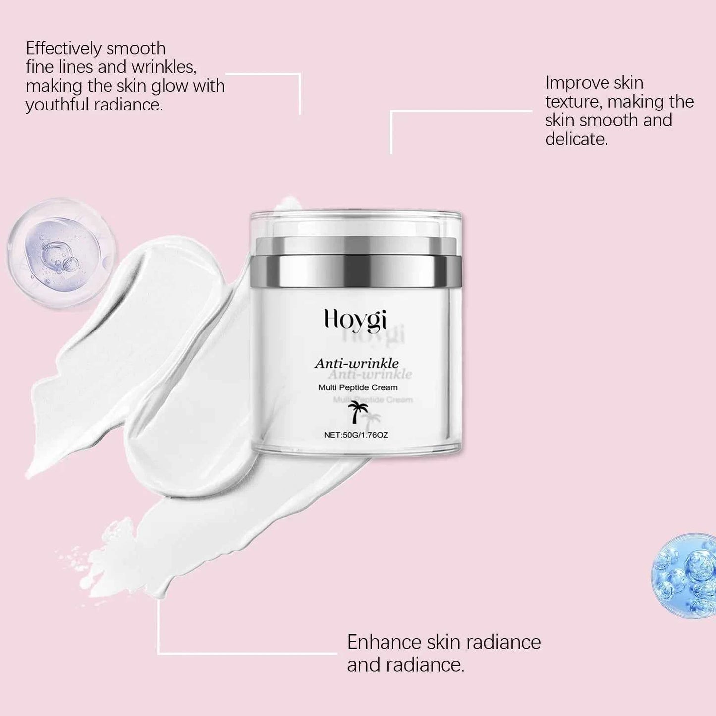 Hoygi 50g Moisturizing Face Cream Smoothing Remove Wrinkles Firming Improve Skin Elasticity Lifting Brightening Face Cream
