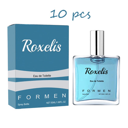 Roxelis 50ml Gentlemen Perfume Eau De Toilette Lasting Woody Fragrance Remove Bad Odor for Dating Bussiness Gift Men Body Spray