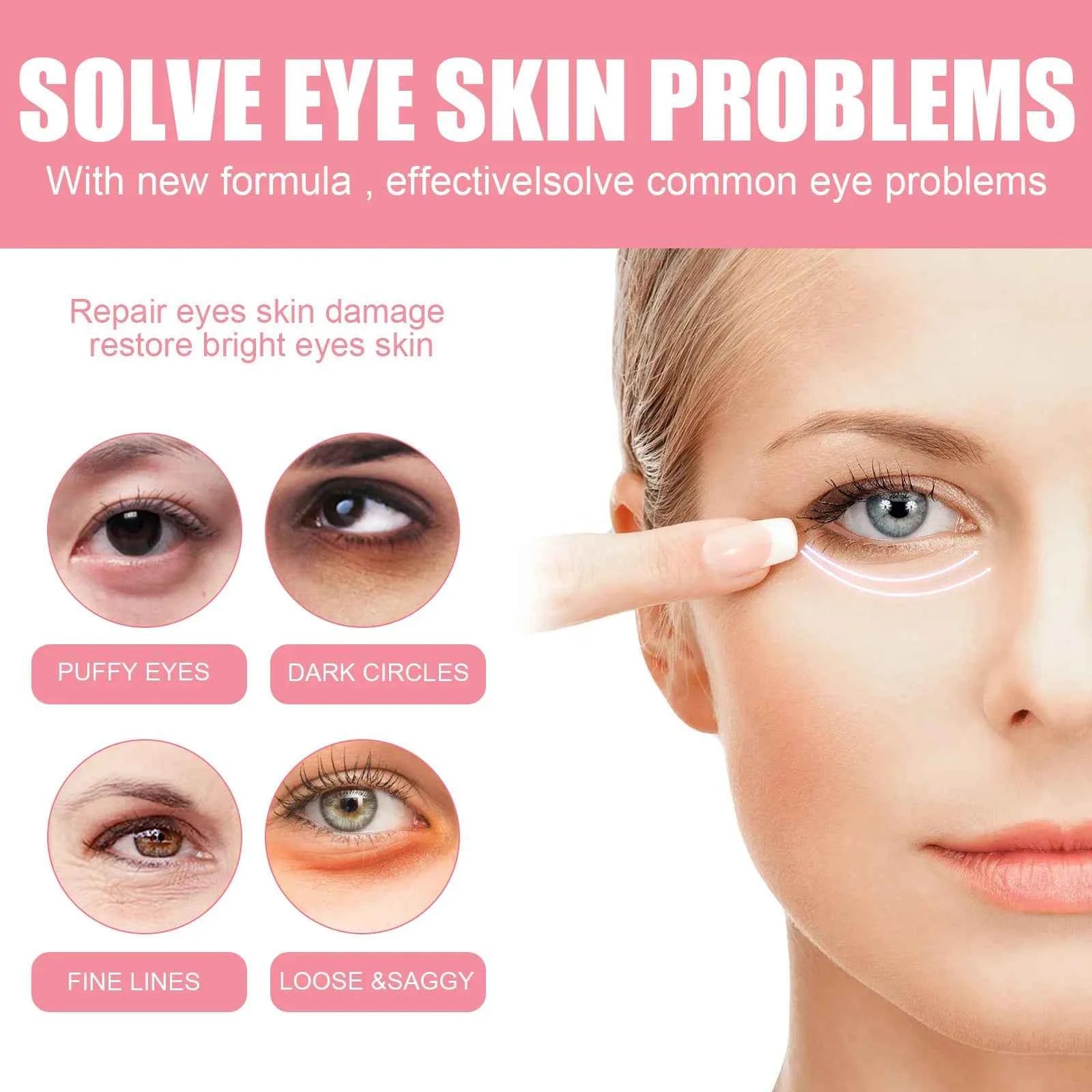 Rosehip Eye Cream Stick Reduce Dark Eyes Circles Remove Wrinkles Fine Lines Around Eyes Anti Aging Lifting Firming Eye Cream