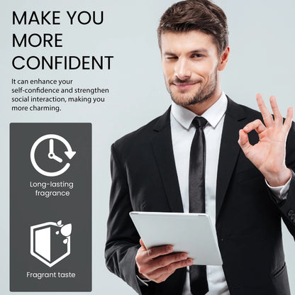 Roxelis 50ml Gentlemen Perfume Eau De Toilette Lasting Woody Fragrance Remove Bad Odor for Dating Bussiness Gift Men Body Spray