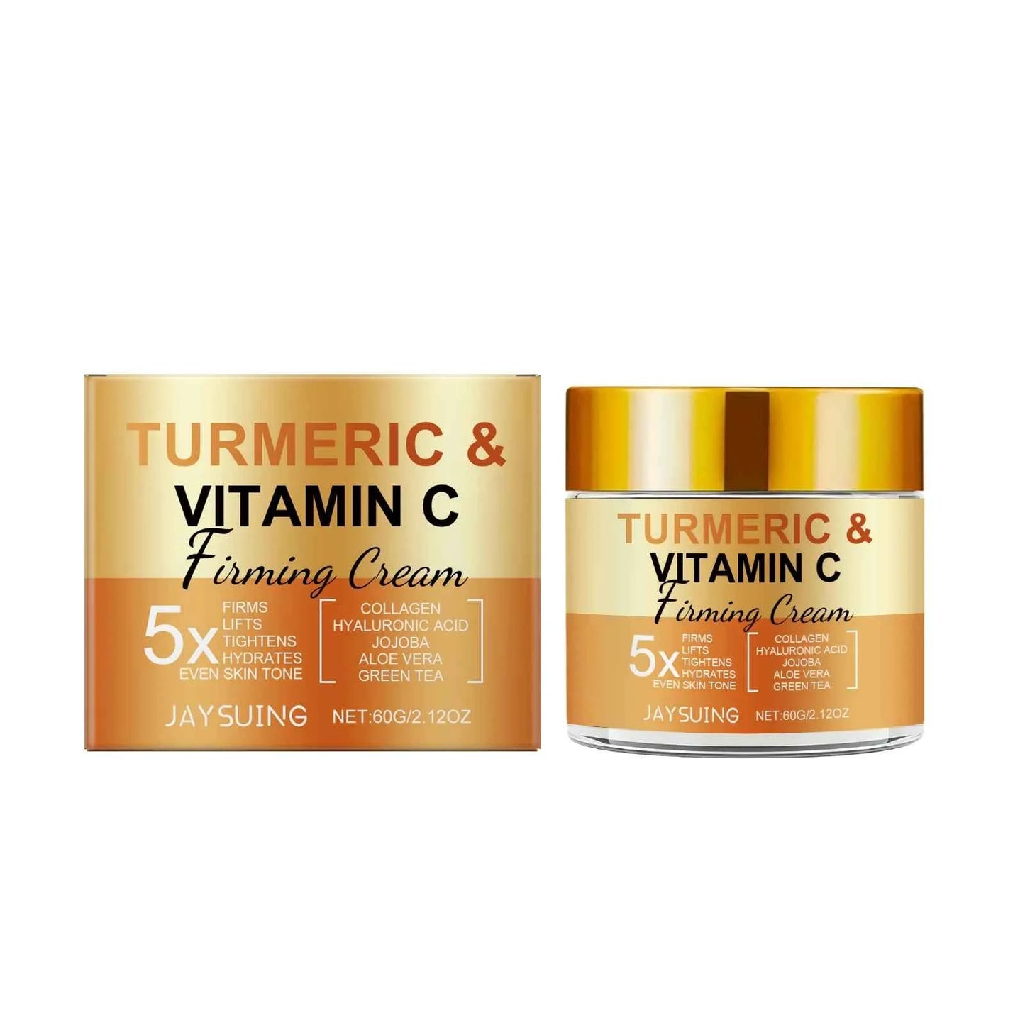 Turmeric Vitamin C Face Cream Anti Aging Skin Tighten Reduce Wrinkles Fine Lines Hydrate Nourish Skin Gentle Moisturizing Cream