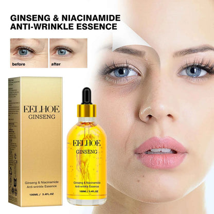 Eelhoe Ginseng Face Anti Wrinkle Serum Reduce Fine Lines Tightening Hydrating Anti-aging Plumping Face Smooth Skin Care Serum