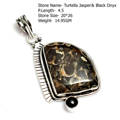 Genuine Labradorite Rutile Topaz Lapis Jasper  Pendant