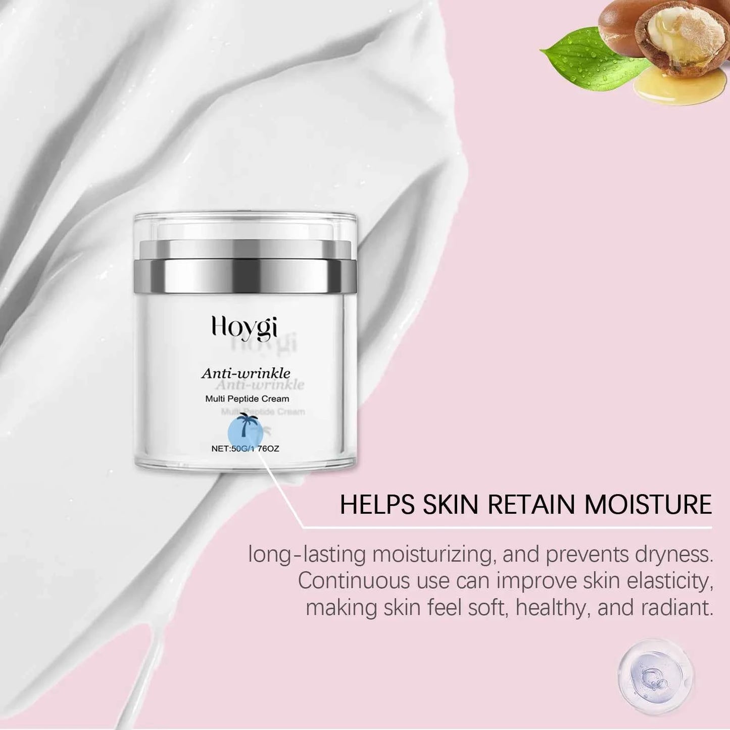 Hoygi 50g Moisturizing Face Cream Smoothing Remove Wrinkles Firming Improve Skin Elasticity Lifting Brightening Face Cream