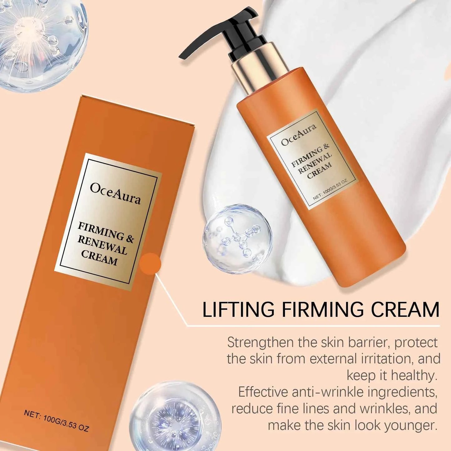 Oceaura Firming Body Cream Hydrating Improve Skin Elasticity Non-greasy Anti-wrinkle Reduce Roughness Softening Body Skin Lotion