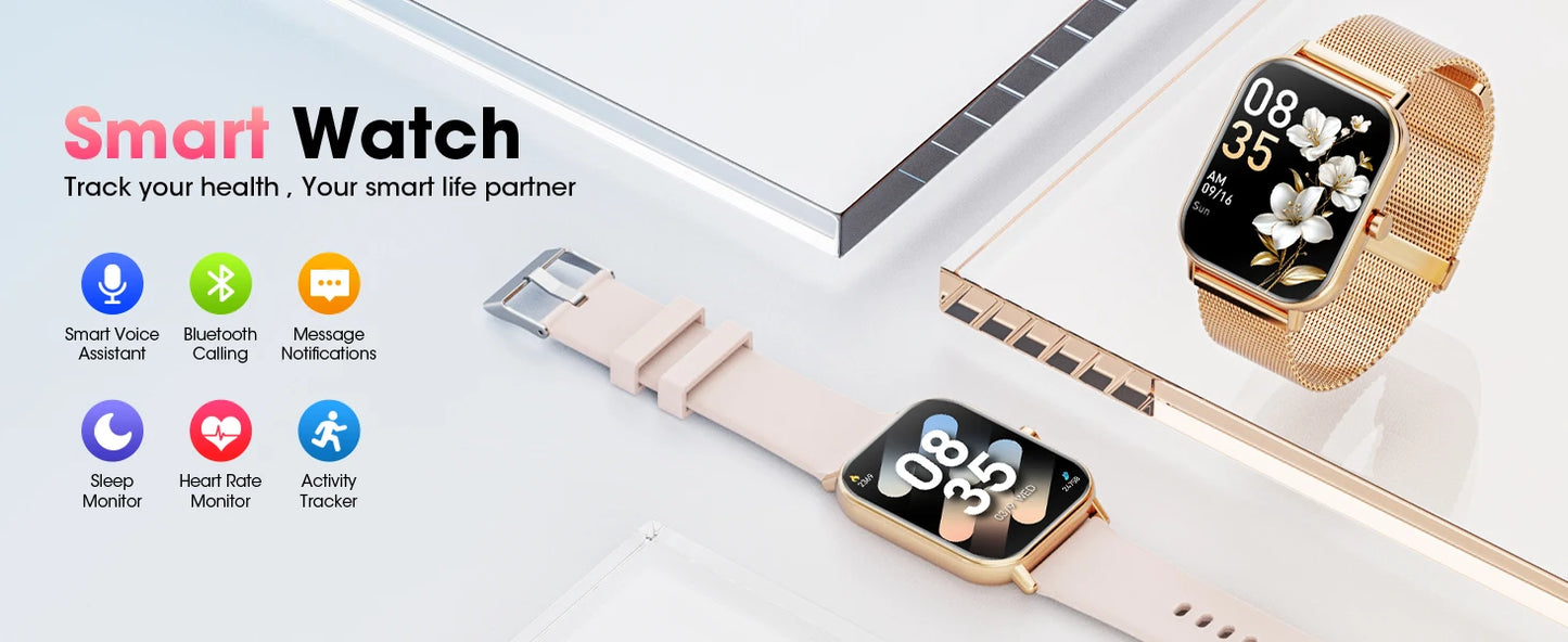 Karchilor 2025 Smartwatch, 1.85 High-Definition Large Screen, Women'S Fitness Tracker, Men'S Ip68 Waterproof, Sports Watch